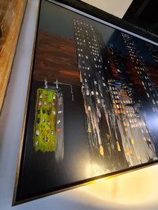 Big City Lights [Original Canvas, Framed] Property Styling - Mat Bishop Fine Art Online Store