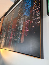 Load image into Gallery viewer, Big City Lights [Original Canvas, Framed] - Mat Bishop Fine Art Online Store
