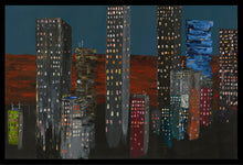 Load image into Gallery viewer, Big City Lights [Original Canvas, Framed] - Mat Bishop Fine Art Online Store
